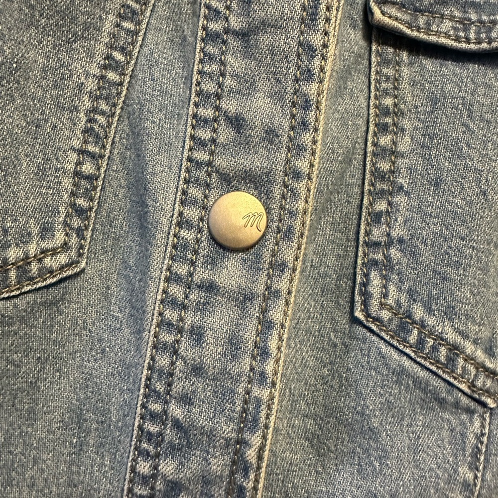 Madewell Blue Denim Mini Dress - Picture 2 of 3
